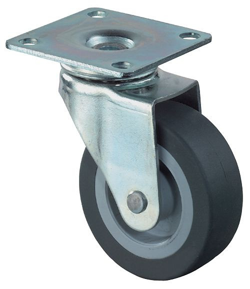 BS-hjul Svänghjul, gummihjul, hjulbredd 18 mm, hjul-Ø 50 mm, lastkapacitet 40 kg, F26.050