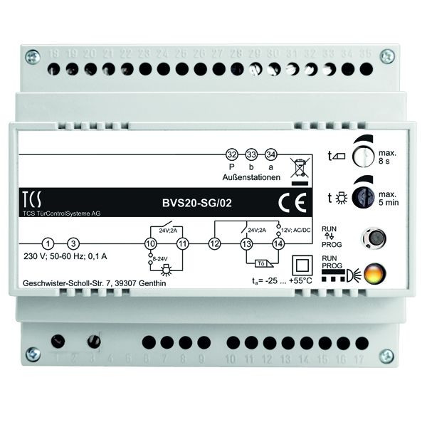 TCS matnings- och styrenhet BVS20-SG/02 för ljudsystem på 1 linje, 6 TE, BVS20-SG/02