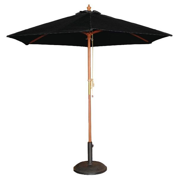 Bolero rund parasoll svart 2,5m, CB514