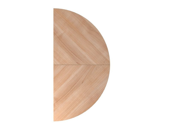 Hammerbacher påbyggnadsbord 2x kvartscirkel QA160, 160 x 80 cm, skiva: valnöt, 25 mm tjock, stödunderrede i grafit, arbetshöjd 68-76 cm, VQA160/N/G