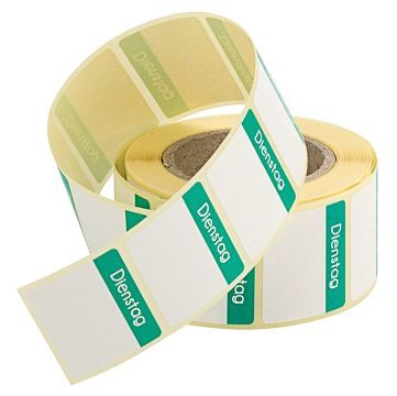 Contacto-etiketter tisdag grön, förpackning om 500 på rulle, 4371/052