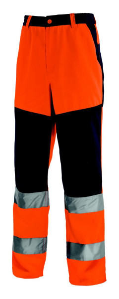 teXXor synliga byxor ROCHESTER, storlek: 60, färg: ljus orange/marin, förpackning om 10, 4355-60