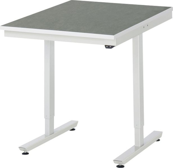 RAU arbetsbord serie adlatus 150 (elektriskt höj- och sänkbar), bänkskiva med linoleum/universalöverdrag, 750x720-1120x1000 mm, 08-AT-075-100-L