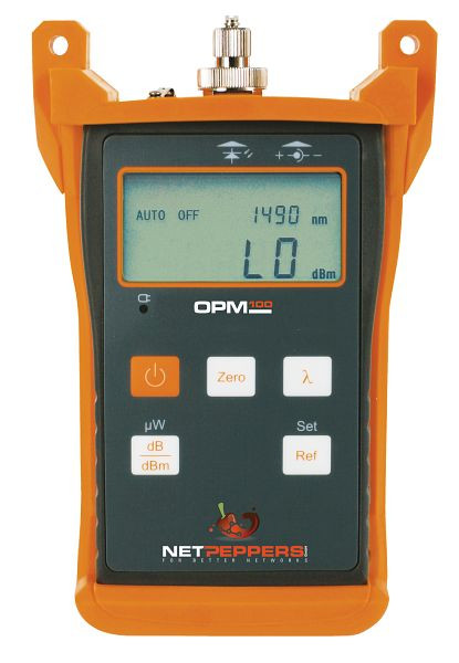NetPeppers optiska nivåmätare för fiberoptiska mätningar OPM100, NP-FIBER100