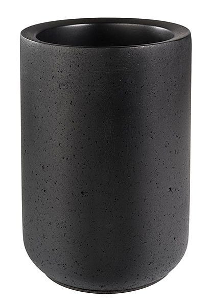 APS flaskkylare -ELEMENT BLACK-, utsida Ø 12 cm, höjd: 19 cm, betong, svart, insida Ø 10 cm, för 0,7 - 1,5 liters flaskor, 36099