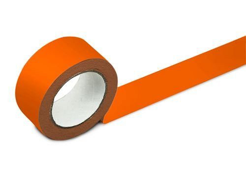 DENIOS golvmärkningstejp, 50 mm bred, orange, PU: 2 rullar, 137-137