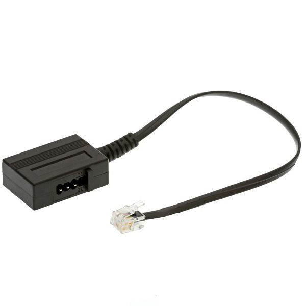 Helos adapter 6P4C plugg/TAE F koppling, lös, 14052