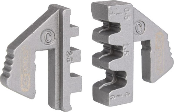 KS Tools par pressinsatser för plana kopplingar 4,8 och 6,3 mm, diameter 0,5 - 6,0 mm, 115,1417