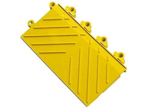 DENIOS anti-utmattningsplatta säkerhetskant DF, hananslutning, PVC, gul, 15,2 x 30,5 cm, 179-384