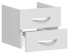 geramöbel lådinsats för skåpbredd 400 mm, för 2:a, 3:e eller 4:e mapphöjd, ej låsbar, 1 mapphöjd, ljusgrå, S-341700-L