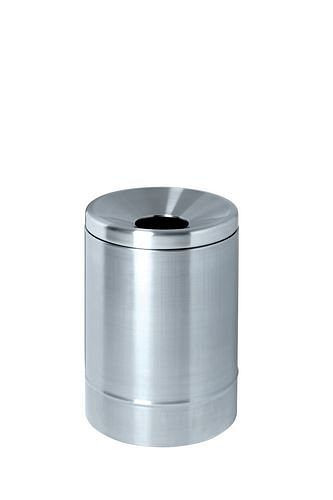 DENIOS självsläckande papperskorg, 15 liter, rostfritt stål, 172-144