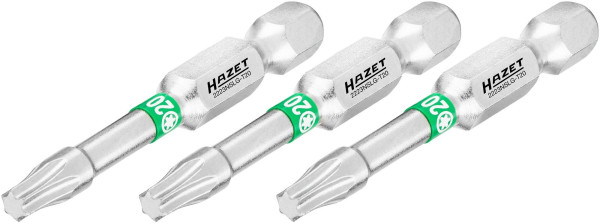 Hazet-bits, massiv sexkant 6,3 (1/4 tum), insida TORX®-profil, T20, antal verktyg: 3, lång version, skiftnyckelstorlek: T20, 2223NSLG-T20/3