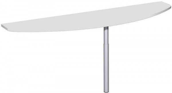 geramöbel förlängningsbord med stödfot, inkl länkmaterial, höjdjusterbart, 1800x500x680-820, ljusgrå/silver, N-647242-LS