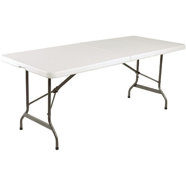 Bolero rektangulärt fällbart bord vit 183cm, L001
