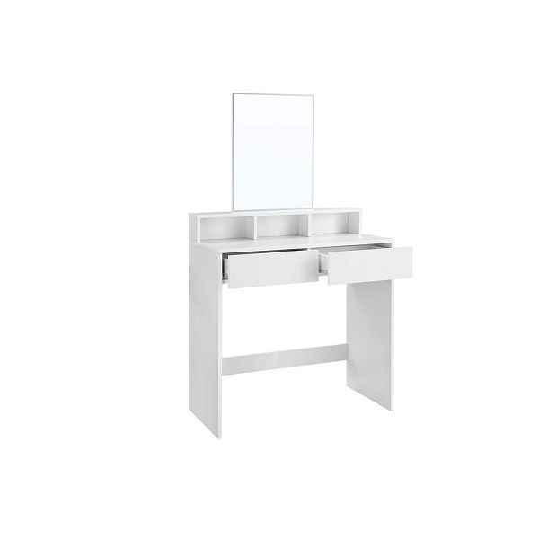 VASAGLE sminkbord med rektangulär spegel, RDT113W01