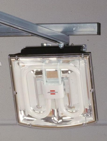 KLW spotlight 38 watt med sockel och lock, 274 x 282 x 83 mm, med anslutningskabel, AB-LK-S300A-1x38