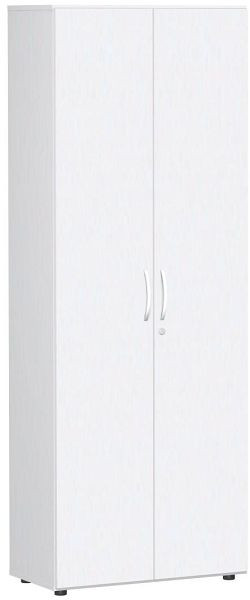 geramöbel dörrskåp med fötter, inklusive dörrspjäll, låsbar, 800x420x2160, vit/vit, S-386100-WW