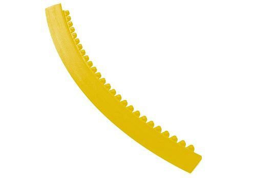 DENIOS kantlist, hananslutning, gul, 45° vinkel, 91 cm lång, 247-746