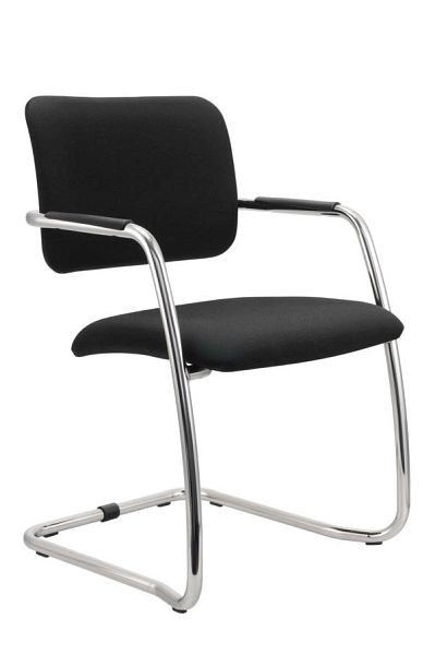 Hammerbacher besöksstol, fribärande stol, set om 2, svart, höjd 81 cm, sittbredd 45 cm, VSBP2/D