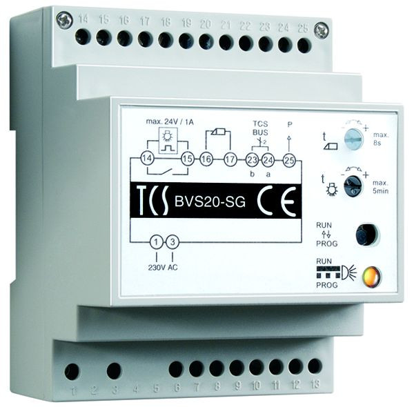 TCS strömförsörjning och styrenhet för ljudsystem på 1 linje, DIN-skena 4 HK, BVS20-SG