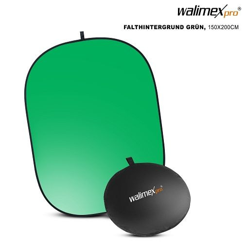 Walimex vikbar bakgrund grön, 150x200cm, 13917