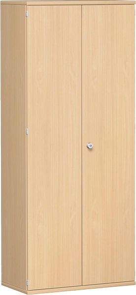 geramöbel dörrskåp 4 dekorativa hyllor, låsbart, 800x425x1920, bok/bok, N-10D508-BB