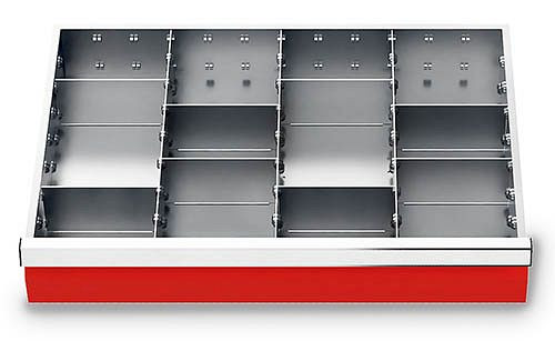 Bedrunka+Hirth lådinsatser R 24-16, för panelhöjd 100 mm, 168-139-100