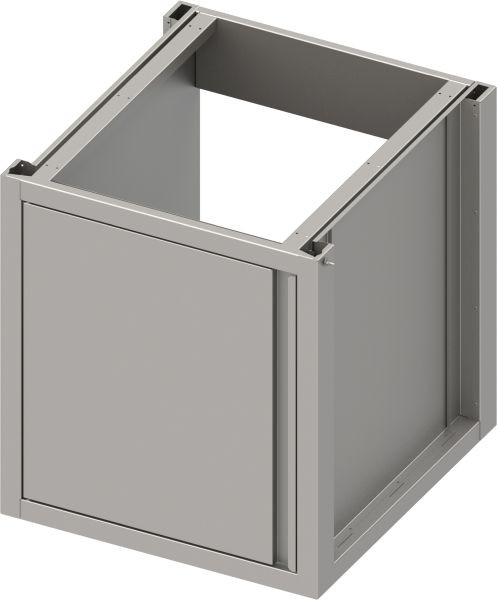 Stalgast diskbänksskåp i rostfritt stål version 2.0 med gångjärnsdörr, baskonstruktion 600x640x660 mm, BX06671F