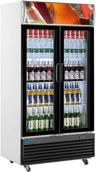 Saro dryckekylskåp med reklamtavla - 2-dörrars modell GTK 800, 437-1015