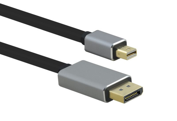 Helos anslutningskabel, mini DisplayPort-kontakt/DP-kontakt, PREMIUM 8K, 3,0 m, svart, 288474