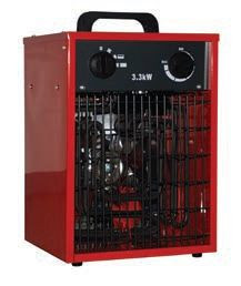DeKon industrivärmare / värmefläkt, röd, luftkapacitet: 400 m³/h, IFH01-33H