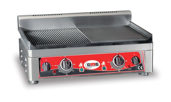 GMG grillplatta, elektrisk, slät & räfflad, 2 värmezoner, GP5530EG