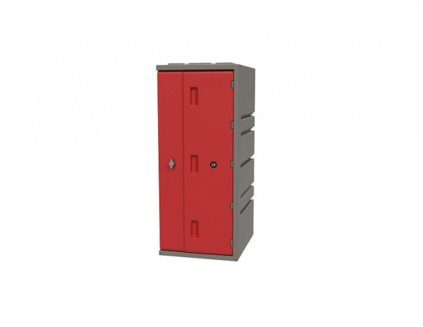 Lotz plastskåp 900 Plastskåp, höjd: 900 mm, röd dörr, bultlås, 221900-04