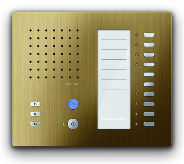 TCS audio inomhusstation för handsfree-serien Carus ADAPTO +10 knappar, ytmonterad brons, CAI1100-0151