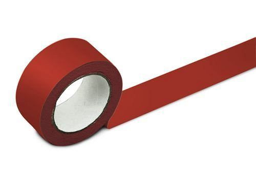 DENIOS golvmärkningstejp, 50 mm bred, röd, PU: 2 rullar, 137-135