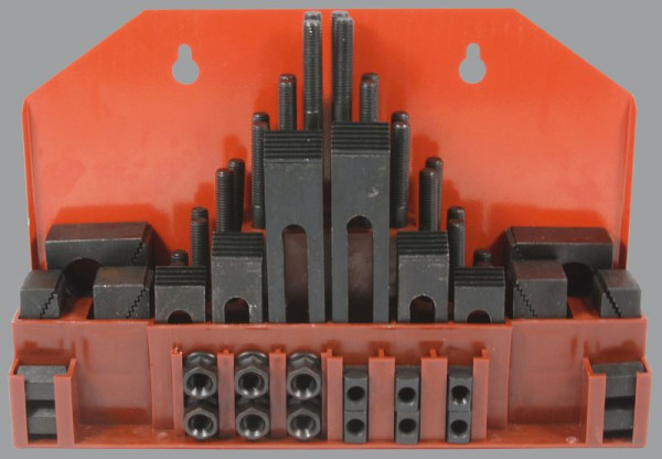ELMAG sortiment av spännverktyg De Luxe, 58 delar, M10, 12 mm T-spår, 88085