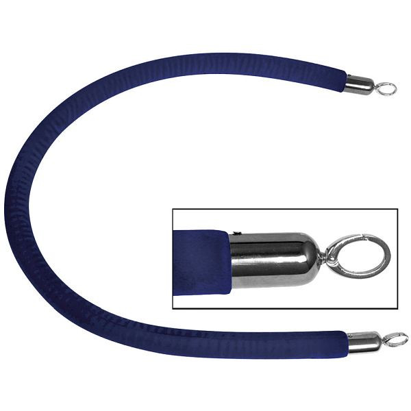 Stalgast kopplingsrep mörkblå, förkromade beslag, längd 150 cm, BB3210150