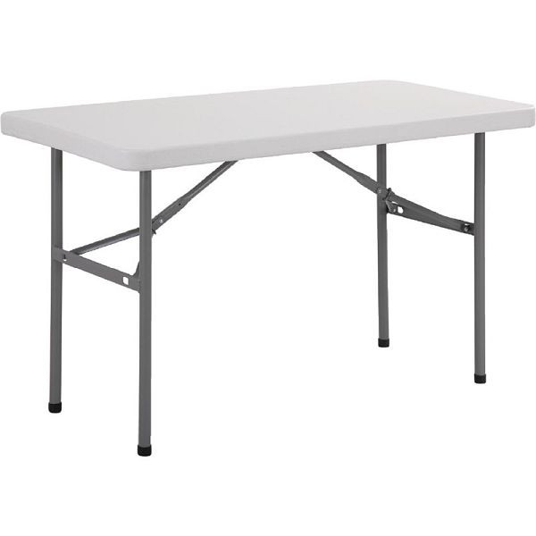 Bolero rektangulärt fällbart bord vitt 122cm, U543