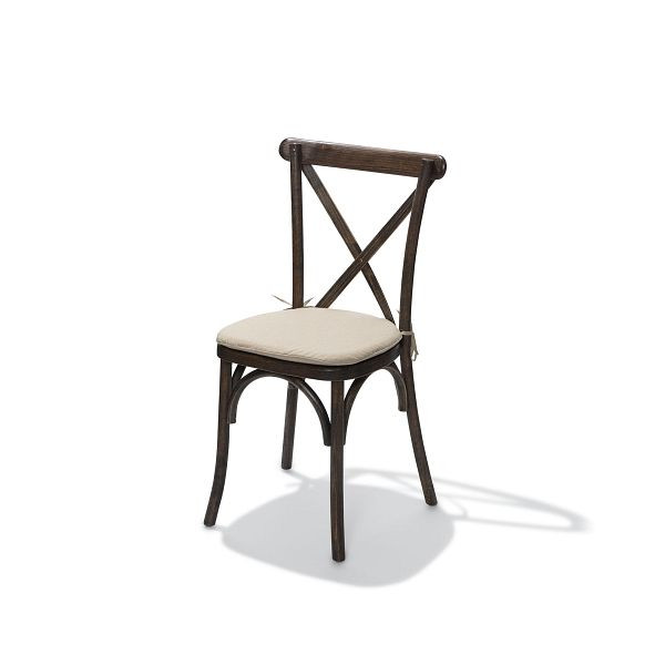 VEBA sittdyna vadderad ecru för Crossback barstol, 46x45x2cm (BxDxH), 50100CSHN