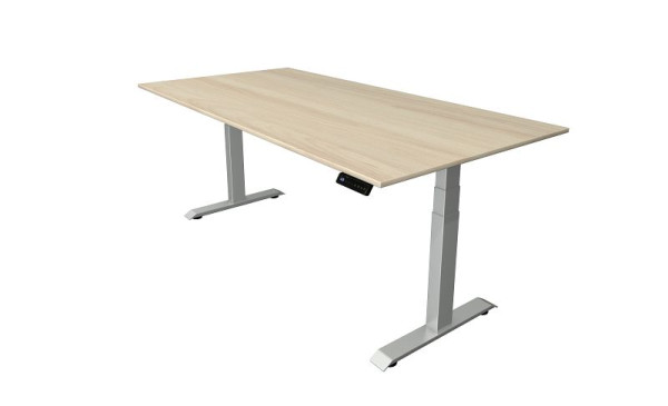 Kerkmann sitt-stå bord B 2000 x D 1000 mm, elektriskt höj- och sänkbart från 640-1290 mm, lönn, 10040950