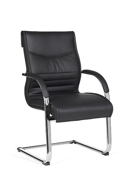 Amstyle fribärande stol Milano konstläder svart, SPM1.067