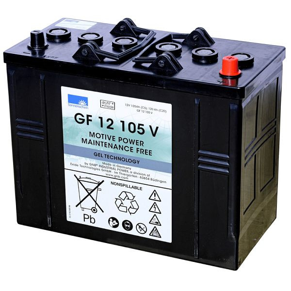 EXIDE batteri GF 12 105 V, dryfit dragkraft, absolut underhållsfritt, 130100011