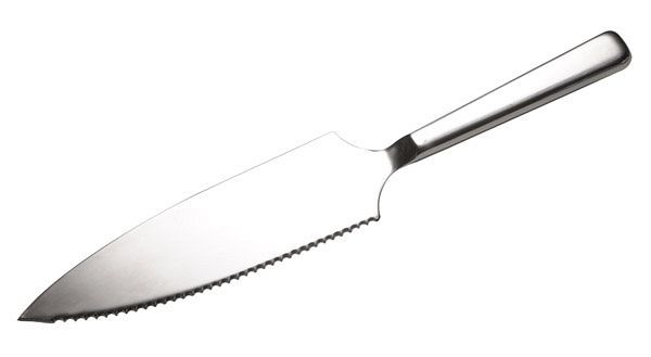 APS kakkniv, längd: 28 cm, rostfritt stål, högpolerat, en kant tandad 15,5 cm, -CLASSIC-, 75912