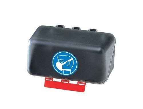 DENIOS minibox för förvaring av andningsskydd, transparent, 116-481