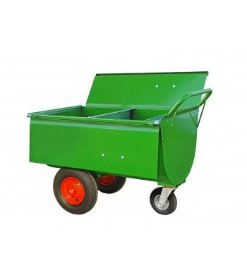 Growi fodervagn 200 LL med skiljevägg, lock och mineralbehållare, 10120470