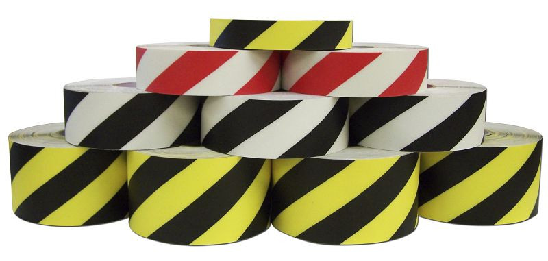 Ergomat DuraStripe Hazard Striping svart / gul hazard tape, bredd 10 cm, längd 15 m, DSV1015BK / Y