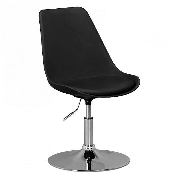 Amstyle Corsica vridbar matsalsstol svart konstläder, SPM2.004