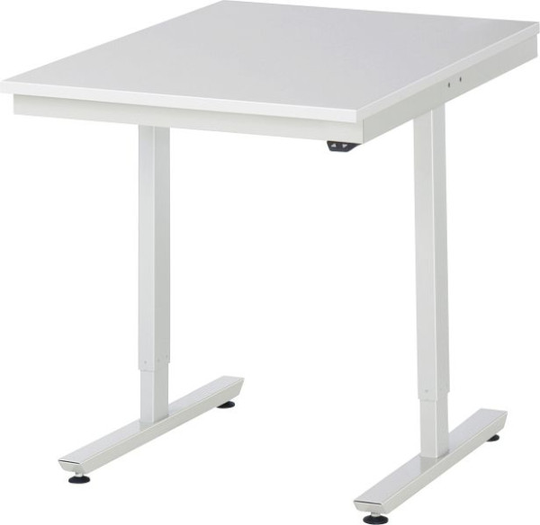 RAU arbetsbord serie adlatus 150 (elektriskt höjdjusterbar), EGB melaminplatta, 750x720-1120x1000 mm, 08-AT-075-100-ME
