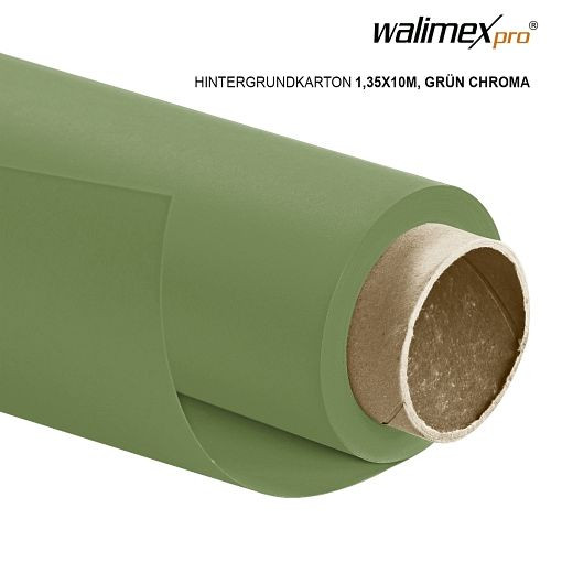 Walimex per bakgrundslåda 1,35x10m, grön chroma, 22807