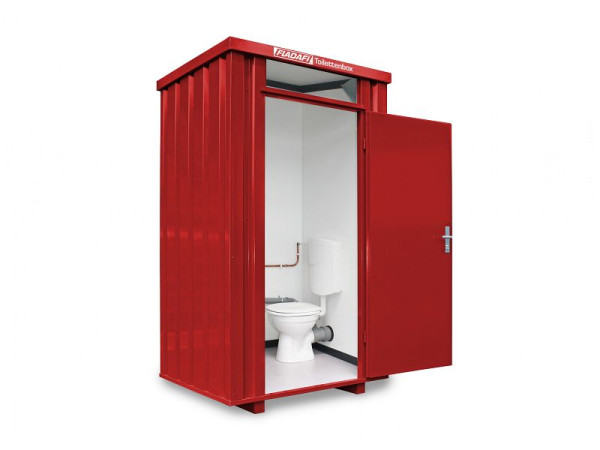 FLADAFI toalettlåda TB 2701, galvaniserad, monterad, med utrustning, 1 400 x 1 250 x 2 425 mm, F2701-911-2610